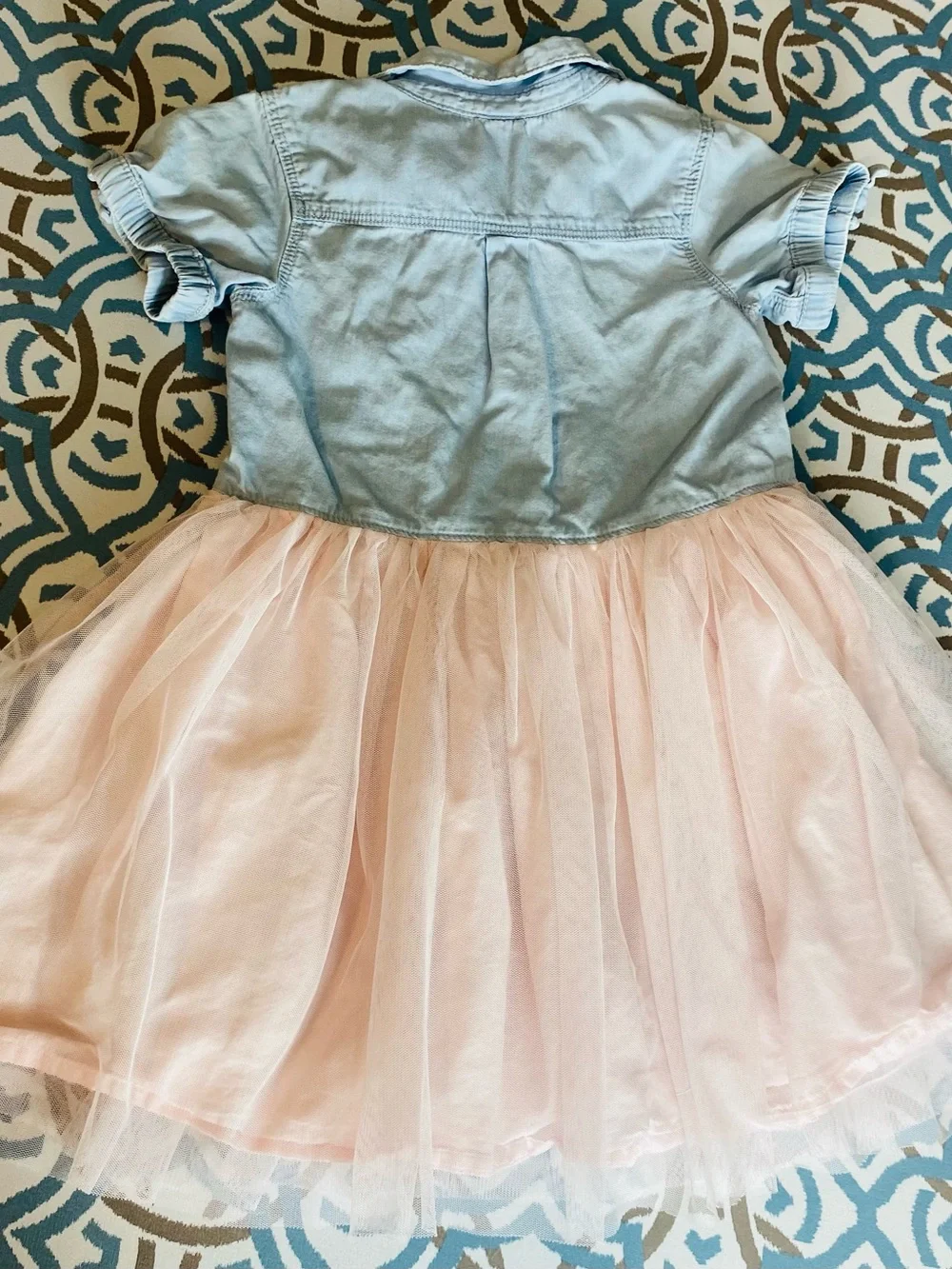 OshKosh B'gosh Light Blue Denim Top with Pink Tulle Skirt